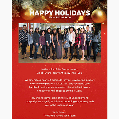 Company Holiday Gratitude Message Red